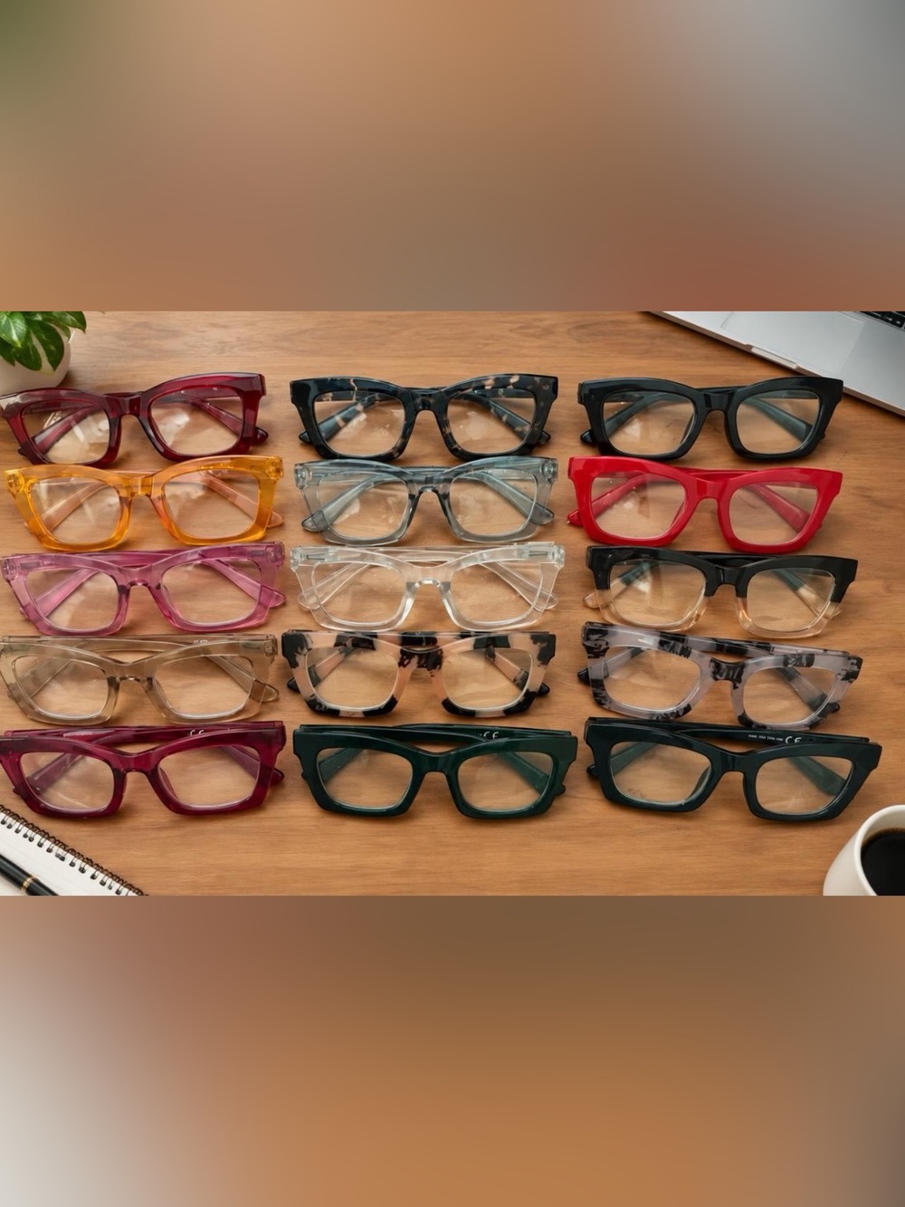 Reading eyeglasses readers +1.50 - +2.00 glasses pink red clear black tortoise